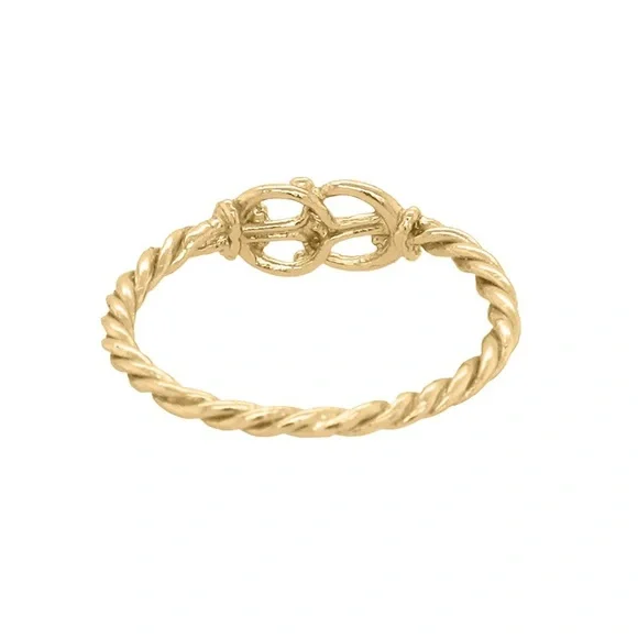 NEW IN BOX Cleopatra’s Bling LOVER’S KNOT PINKY RING - 18K GOLD PLATED/ Size 5 - Picture 3 of 12